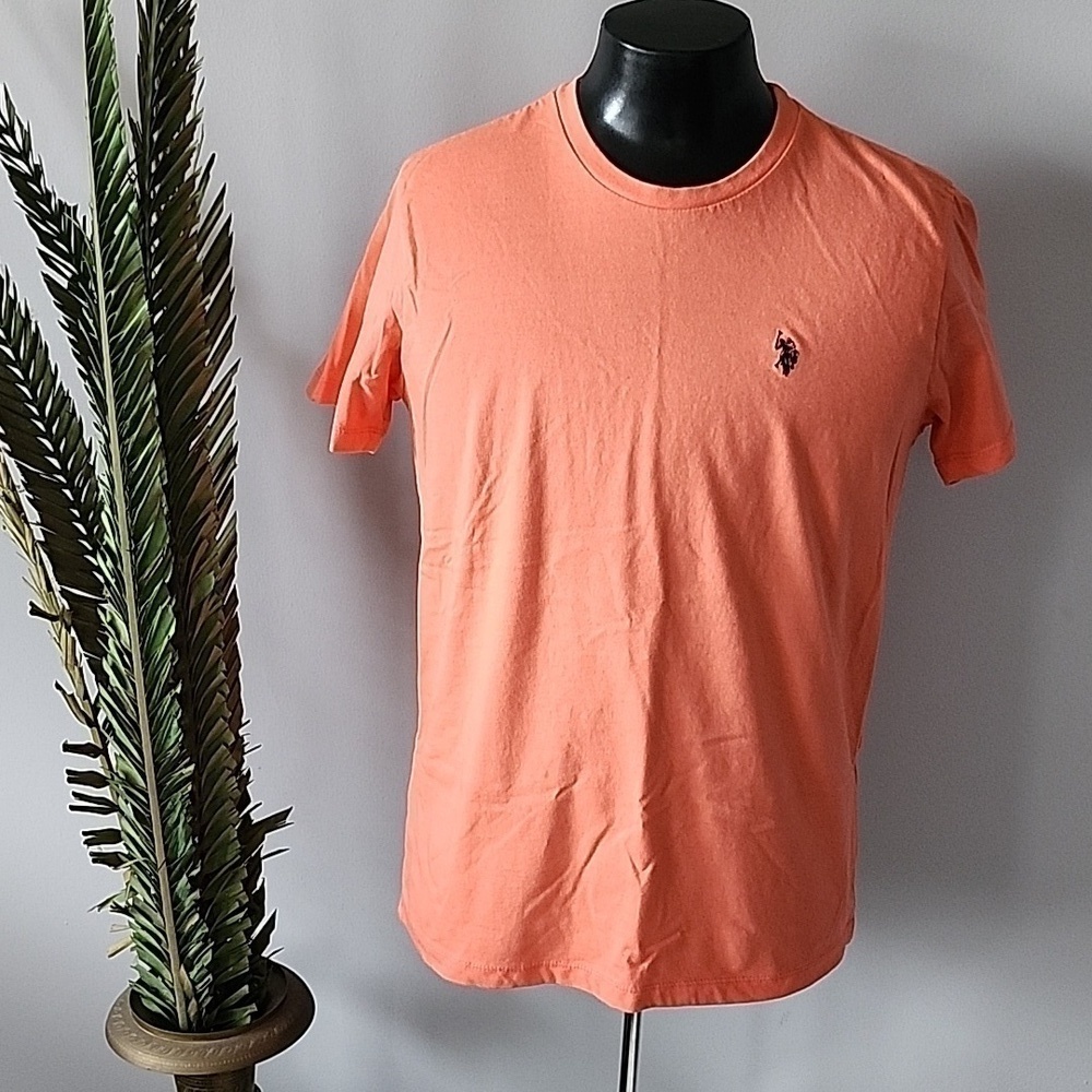 U.S. Polo Assn. orange crew neck short sleeve tee